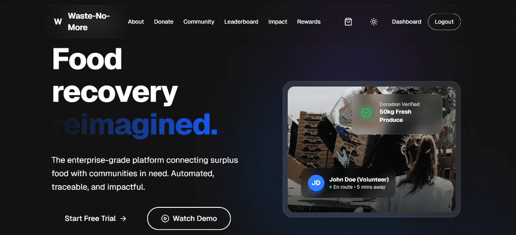 Waste-No-More — Logistics Platform